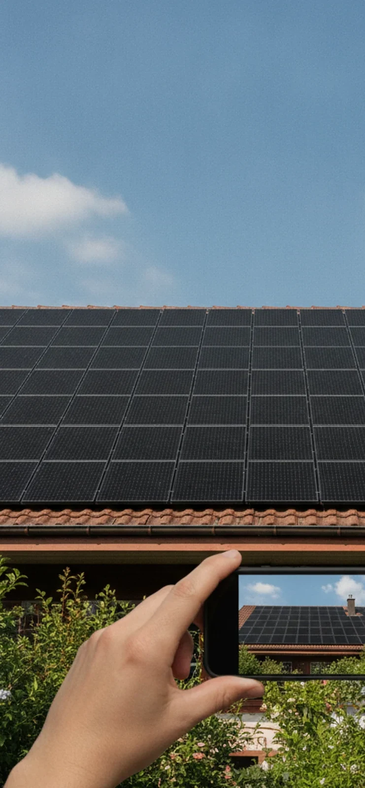Solaranlage auf Schweizer Dach mit Alpenblick